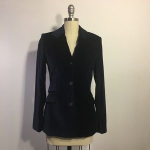 VERSACE Deep Blue Velvet blazer